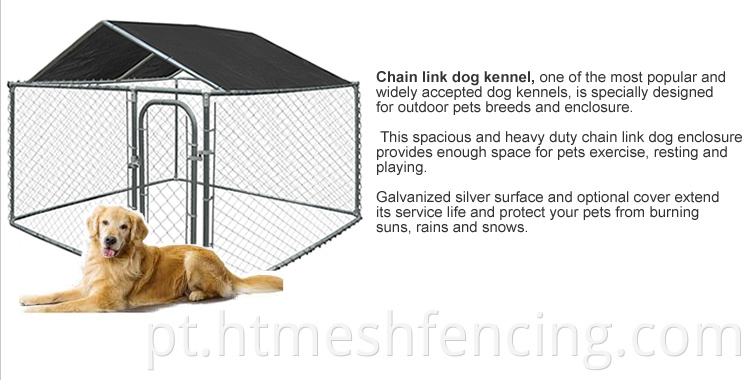 Casa de cachorro de metal pesado ao ar livre Hot Hot Dipped Galvanized Dog Cage Dog Kennel